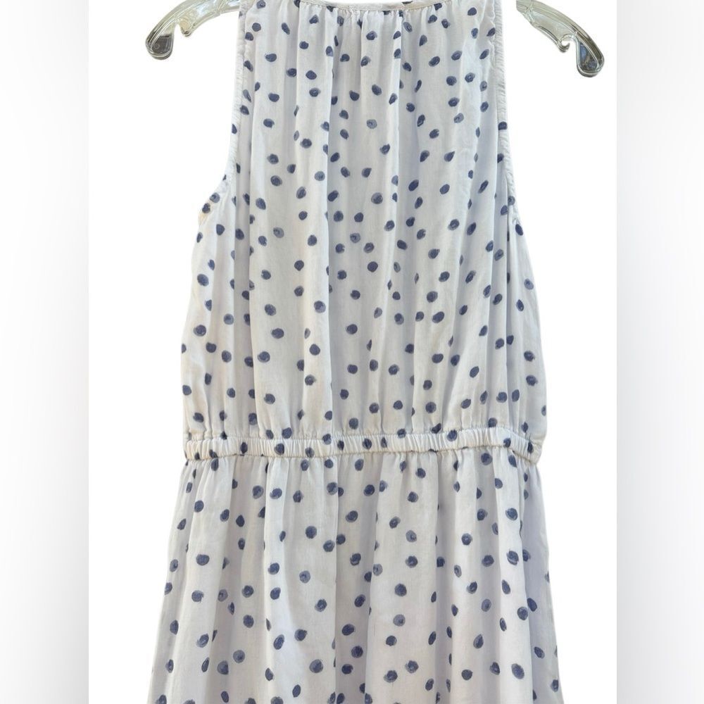Bella Dahl Women's Polka Dot Halter Dress in White & Blue Size XS - Picture 6 of 8